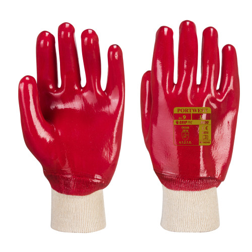 PVC Knitwrist Gloves - Large (9)