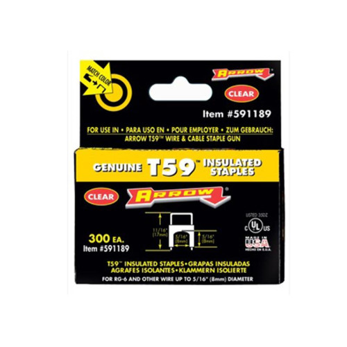 T59 Insulated Staples Black 6 x 6mm (Box 300)