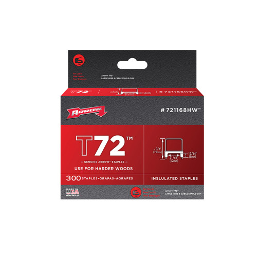 T72 Clear Insulated Staples 9 x 15mm (Box 300)