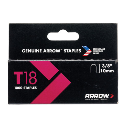 T18 Staples 10mm (3/8in) (Box 1000)