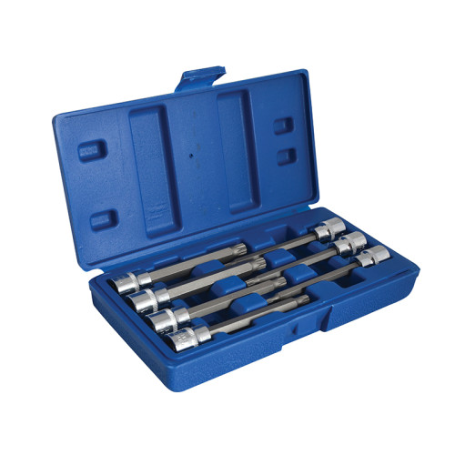 3/8in Drive Extra Long Spline Socket Bit Set, 7 Piece