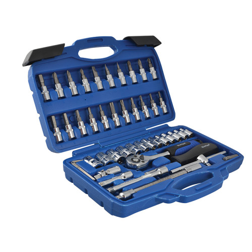 1/4in Square Drive Socket & Bit Set, 46 Piece