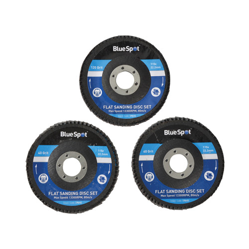 Sanding Flap Disc Set 3 Piece 115mm (4.1/2in)