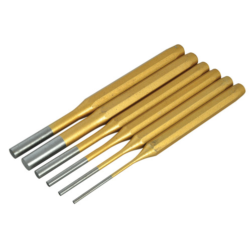 Gold Pin Punch Set  6 Piece