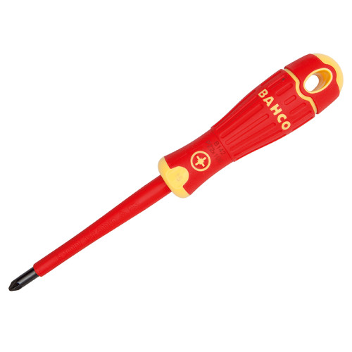 BAHCOFIT VDE Insulated Pozidriv Screwdriver PZ0 x 75mm