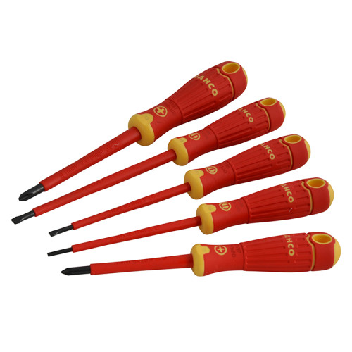 B220.005 BAHCOFIT Insulated Screwdriver Set, 5 Piece