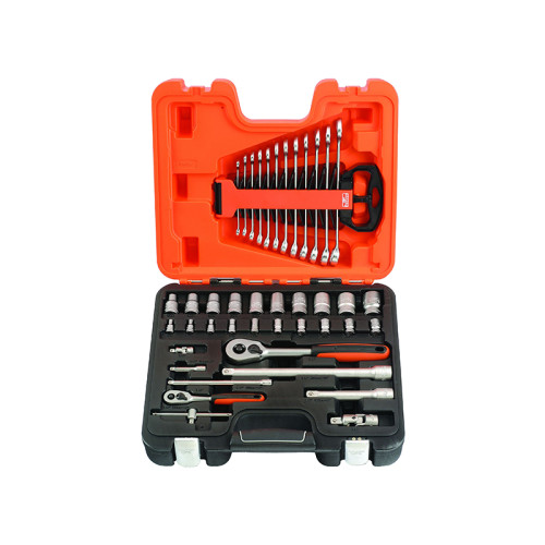 S410 1/4in & 1/2in Drive Socket & Spanner Set, 41 Piece