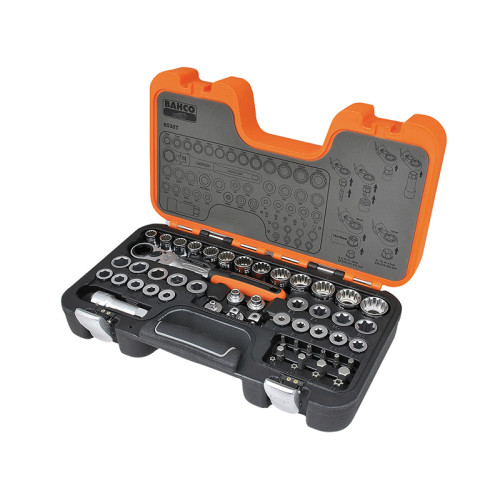 S530T 1/2in Drive Pass-Through Socket Set, 53 Piece