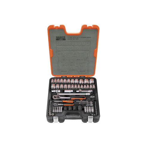 S800 1/4 & 1/2in Drive Socket Set, 77 Piece