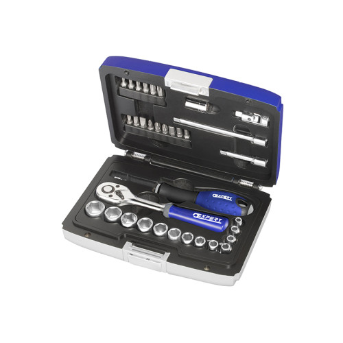 1/4in Drive Socket & Accessory Set, 34 Piece