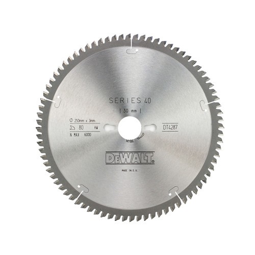 Series 40 Circular Saw Blade 250 x 30mm x 80T TCG/Neg