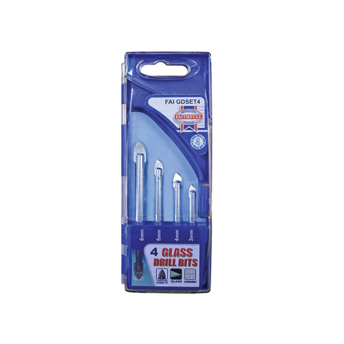 Tile & Glass Drill Bit Set of 4 (3-6mm)