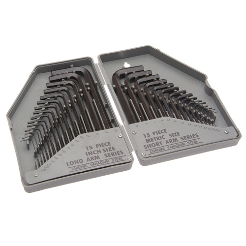 Metric/Imperial Hex Key Set, 30 Piece