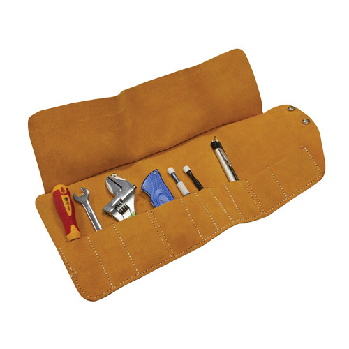 10 Pocket Leather Tool Roll 48 x 27cm