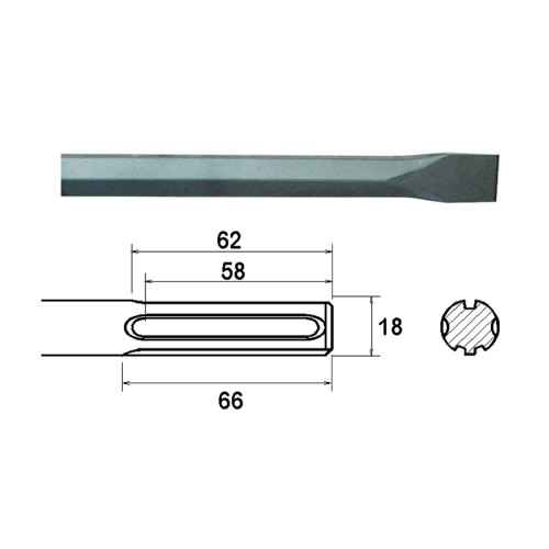 SDS Max Chisel 400mm