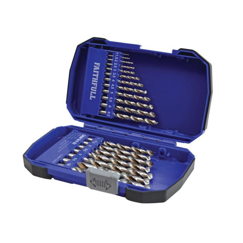 Cobalt HSS Drill Set M35 1-10mm 19 Piece