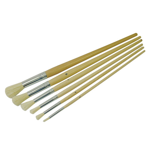 Round Fitch Brush Set. 6 Piece