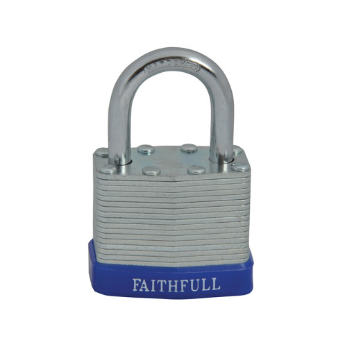 Laminated Steel Padlock 40mm Long Shackle 3 Keys