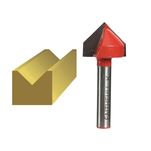 Router Bit TCT V-Groove 13.0mm x 19.1mm 1/4in Shank