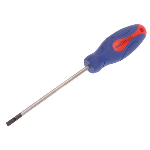 Soft Grip Screwdriver Parallel Slotted Tip 4.0 x 100mm