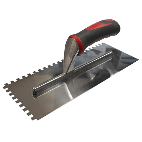 Notched Trowel Serrated 6mm Stainless Steel Soft Grip Handle 11 x 4.1/2in