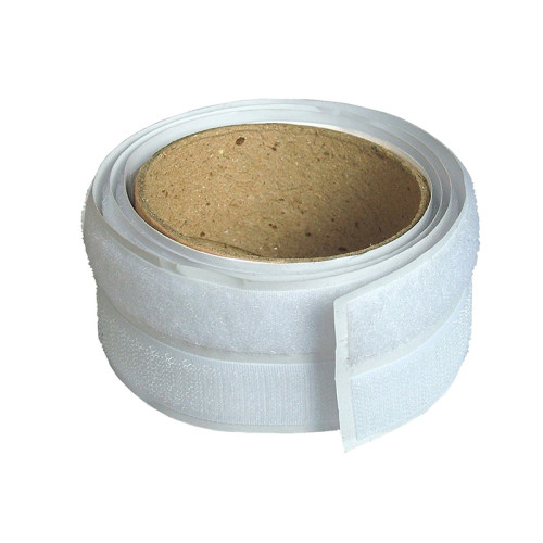 Hook & Loop Self-Adhesive Tape 20mm x 1m White