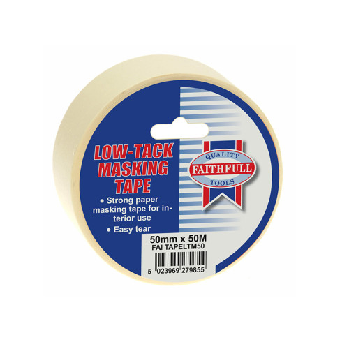 Low Tack Masking Tape 50mm x 50m