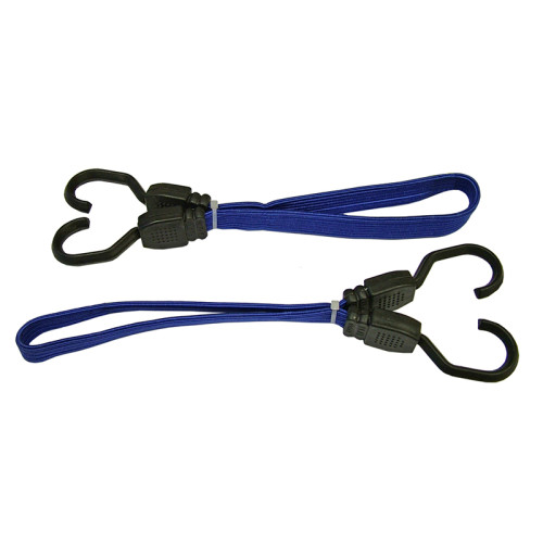 Flat Bungee Flat Cord 46cm (18in) Blue 2 Piece