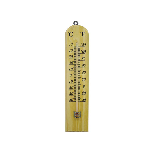 Wall Thermometer - Wood 260mm