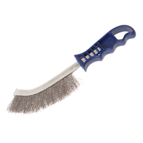 Wire Scratch Brush Stainless Steel Blue Handle