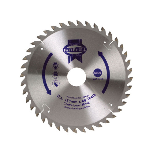 TCT Circular Saw Blade 180 x 30mm x 40T POS