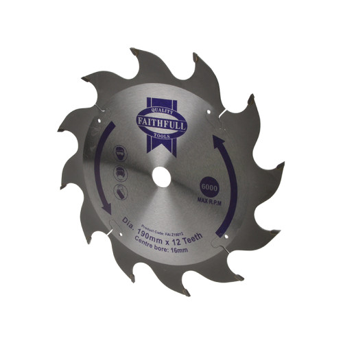 TCT Circular Saw Blade 190 x 16mm x 12T POS