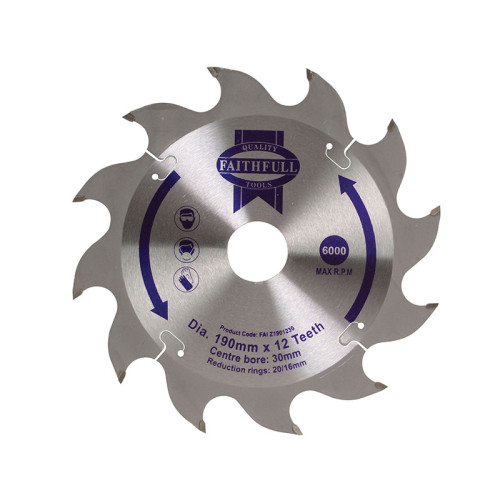 TCT Circular Saw Blade 190 x 30mm x 12T POS