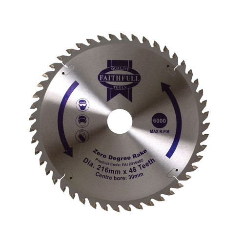 TCT Circular Saw Blade Zero Degree 216 x 30mm x 48T