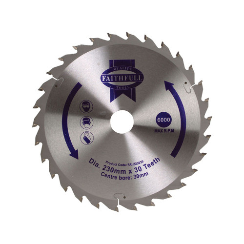 TCT Circular Saw Blade 230 x 30mm x 30T POS