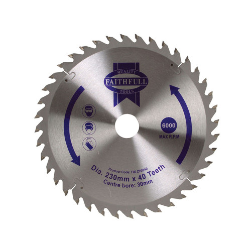 TCT Circular Saw Blade 230 x 30mm x 40T POS