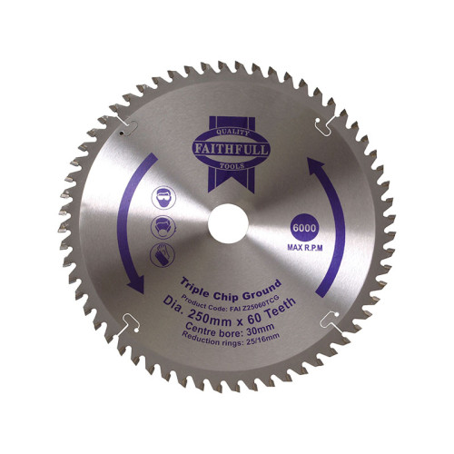 TCT Circular Saw Blade Triple Chip Ground 216 x 30mm x 48T NEG