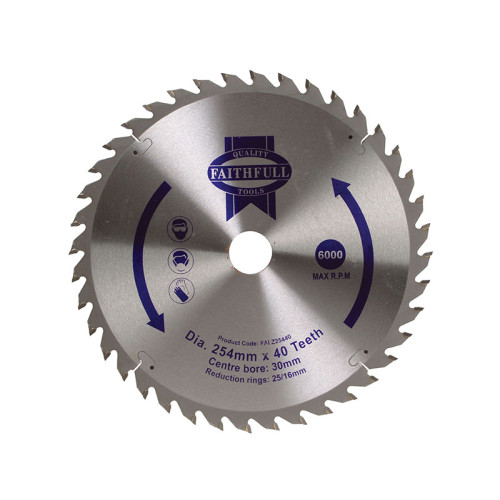 TCT Circular Saw Blade 254 x 30mm x 40T POS