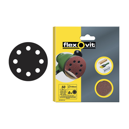 Hook & Loop Sanding Disc 115mm Assorted (Pack 6)