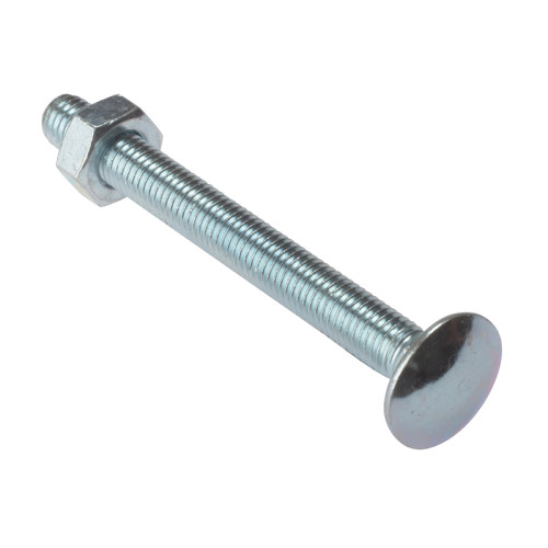 Carriage Bolt & Nut ZP M10 x 50mm Bag 10