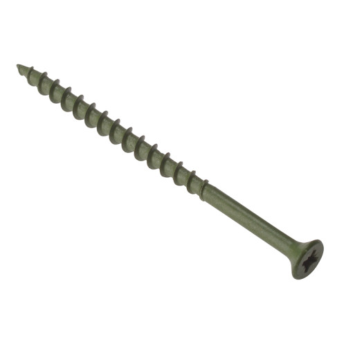 Decking Screw Pozi Compatible ST Green Anti-Corrosion 4.5 x 60mm Tub 1000