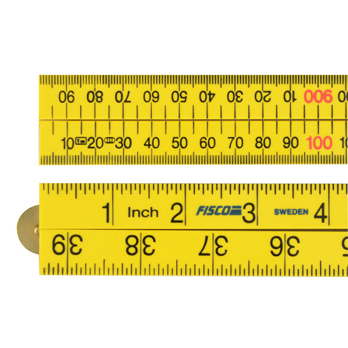 Yellow ABS Nylon Rule 1m / 39in