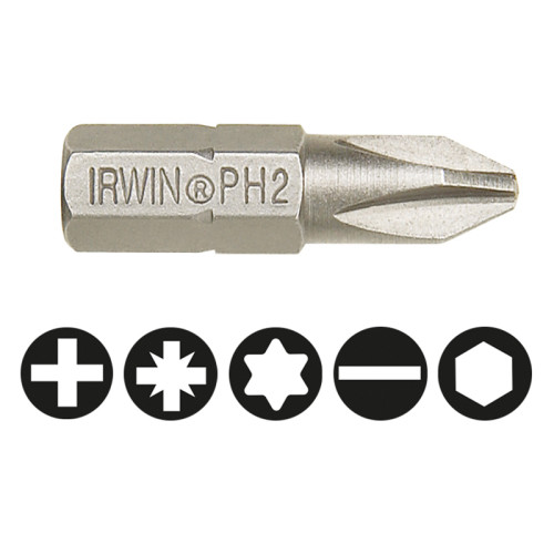 Screwdriver Bits Phillips PH2 25mm (Pack 10)