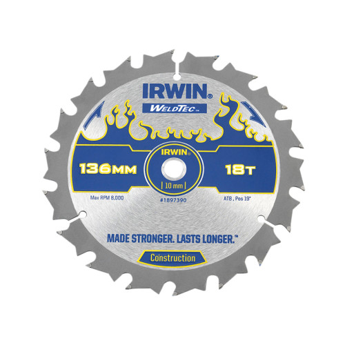 Weldtec Cordless Circular Saw Blade 136 x 10mm x 24T ATB