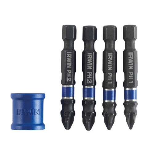 Phillips/Pozidriv Impact Magnetic Screwdriver Bit Set, 5 Piece