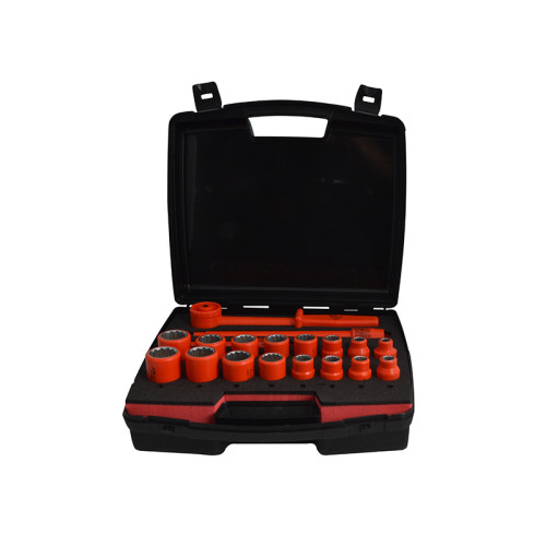 Insulated Socket Set of 19 1/2in Drive