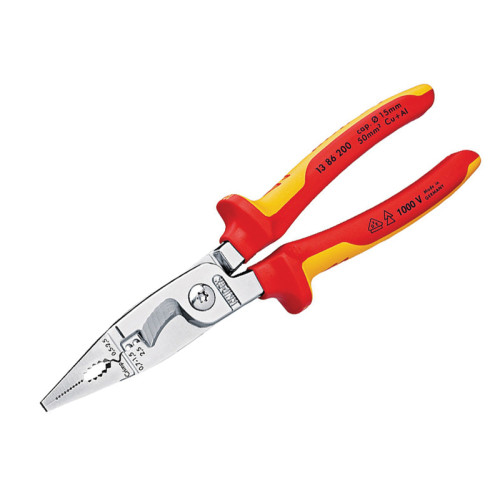 VDE Multifunctional Installation Pliers with Opening Spring 200mm