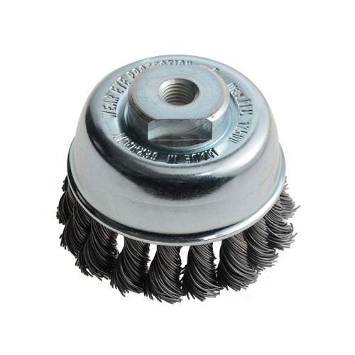 Knot Cup Brush 65mm M14x2.0, 0.35 Steel Wire