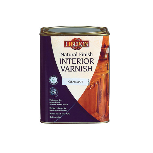 Natural Finish Interior Varnish Clear Matt 1 litre