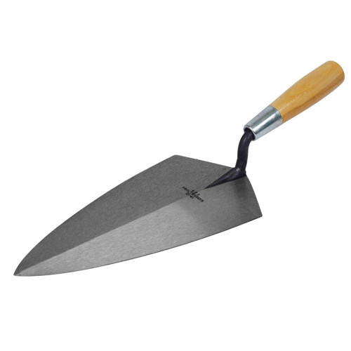 19 Philadelphia Pattern Brick Trowel Wooden Handle 12in